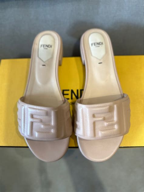 fendi embossed logo slides|fendi logo images.